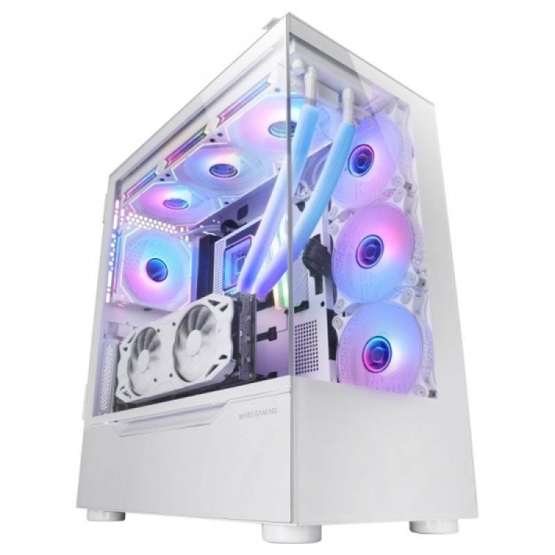 Mars Gaming MC-ULT Caja Gaming CUSTOM - Cristal Templado Panoramico - Soporte E-ATX - Capacidad para 9 Ventiladores - Camara Dua