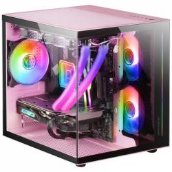 Mars Gaming MC-VIEW Minitorre Gaming Custom Premium - Cristal Templado - Estructura Modular - Soporte 7 Ventiladores - Compatibl