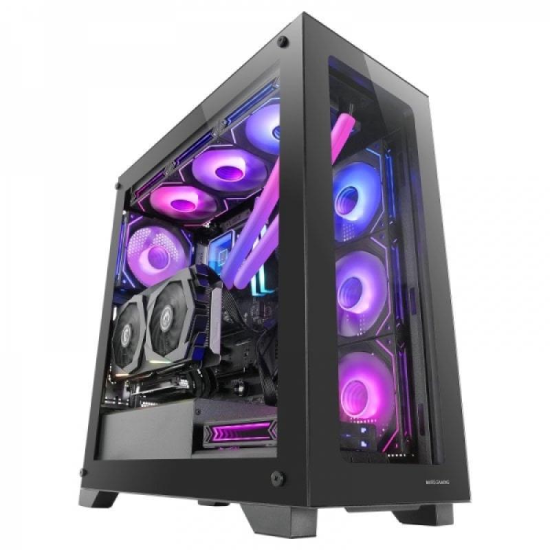 Mars Gaming MC-XP Torre Gaming - Doble Cristal Templado - Refrigeracion Avanzada 10 Ventiladores - Compatible E-ATX - Instalacio