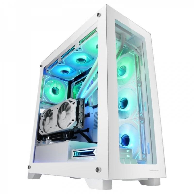 Mars Gaming MC-XP Torre Gaming - Doble Cristal Templado - Capacidad XXL E-ATX - Refrigeracion Avanzada 10 Ventiladores - Instala