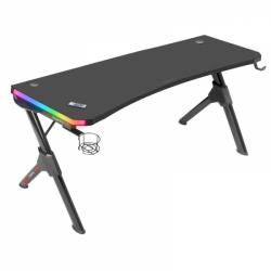 Mars Gaming MGD140RGB Mesa Gaming - Iluminacion 3D ARGB - Espacio para 3 monitores - Estructura de acero - Alfombrilla nanotexti