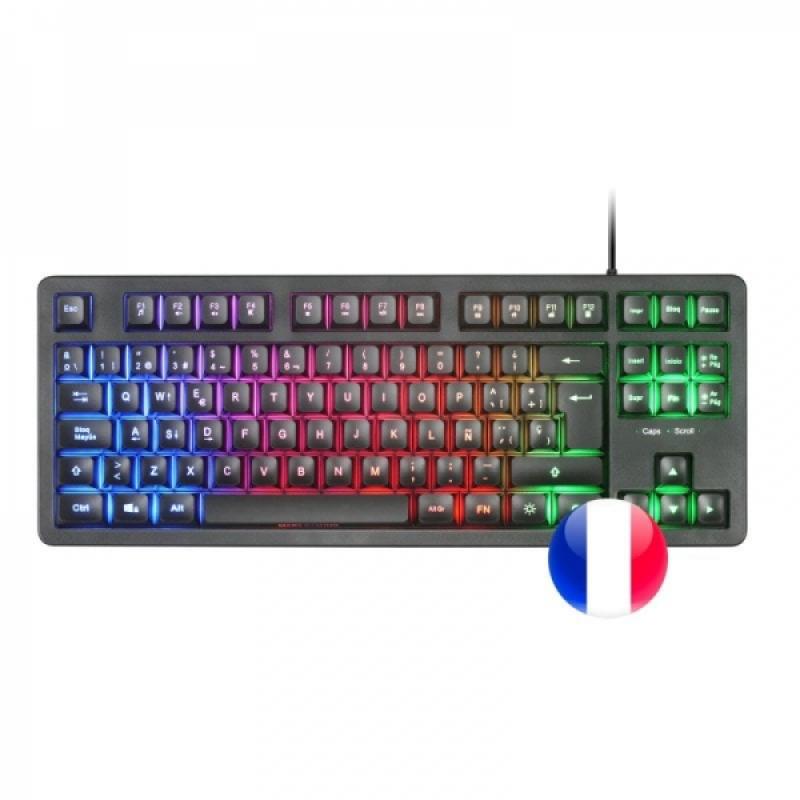 Mars Gaming MK023 Teclado Gaming - Tecnologia H-Mech RED - Iluminacion FRGB LED - Anti-Ghosting - Compatible con Windows, Linux,