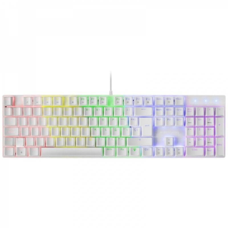 Mars Gaming MK422 Teclado Gaming Mecanico - Iluminacion RGB 12 Efectos - Teclas Doble Inyeccion - Switches Antipolvo - Multiplat