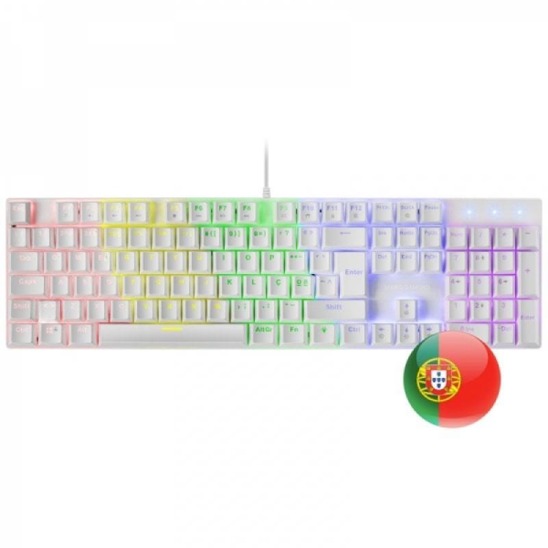 Mars Gaming MK422 Teclado Gaming Mecanico - Iluminacion RGB 12 Efectos - Teclas Doble Inyeccion - Switches Antipolvo - Anti-Ghos