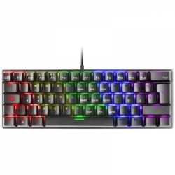 Mars Gaming MK60 Teclado Gaming Mecanico - Ultra-compacto 60% - Iluminacion RGB - Switches Antipolvo - Anti-ghosting Avanzado - 