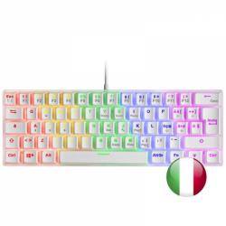 Mars Gaming MK60 Teclado Gaming Mecanico - Ultra-compacto 60% - Iluminacion RGB - Switches Antipolvo - Teclas Imborrables - Anti