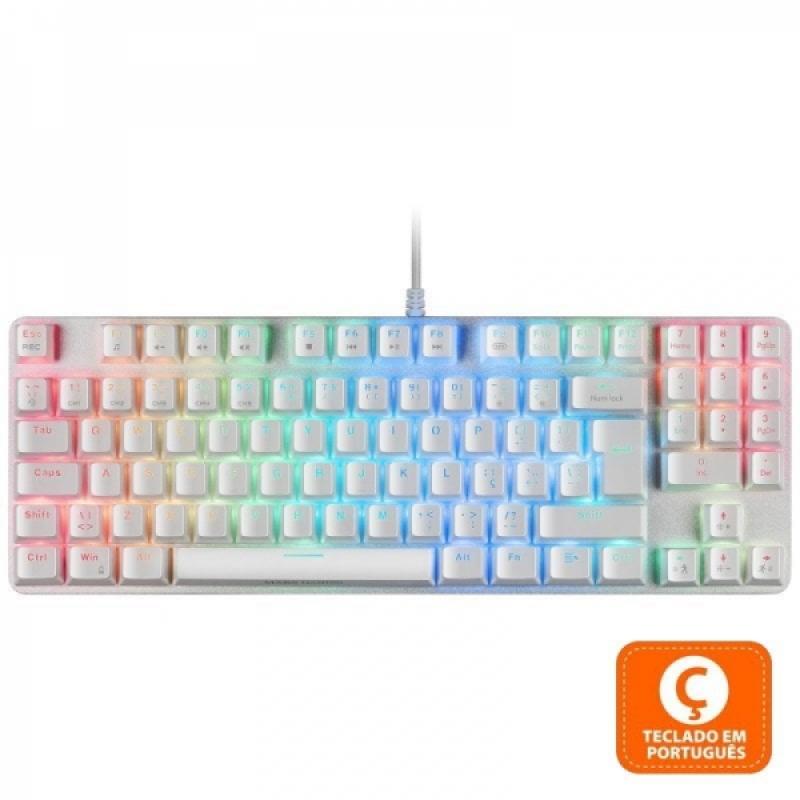 Mars Gaming MKREVO PRO Teclado Mecanico - TKL con Pad Numerico - Switches OUTEMU PRO - Iluminacion FULL RGB - Base de Aluminio -