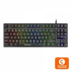 Mars Gaming MKTKL Teclado Hibrido Mecanico - Diseño TKL Compacto - Efectos LED RGB - Tecnologia H-Mechanical RED - Materiales de