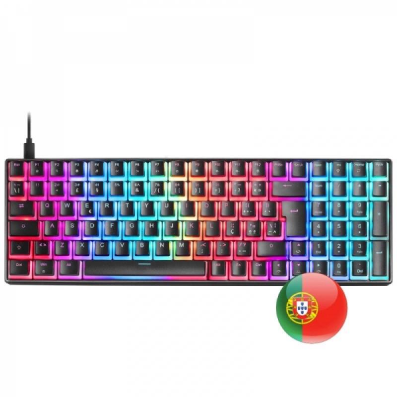 Mars Gaming MKULTRA Teclado Gaming Premium - Tamaño Compacto 96% - Teclas PBT Pudding - Iluminacion RGB Chroma - Switches OUTEMU