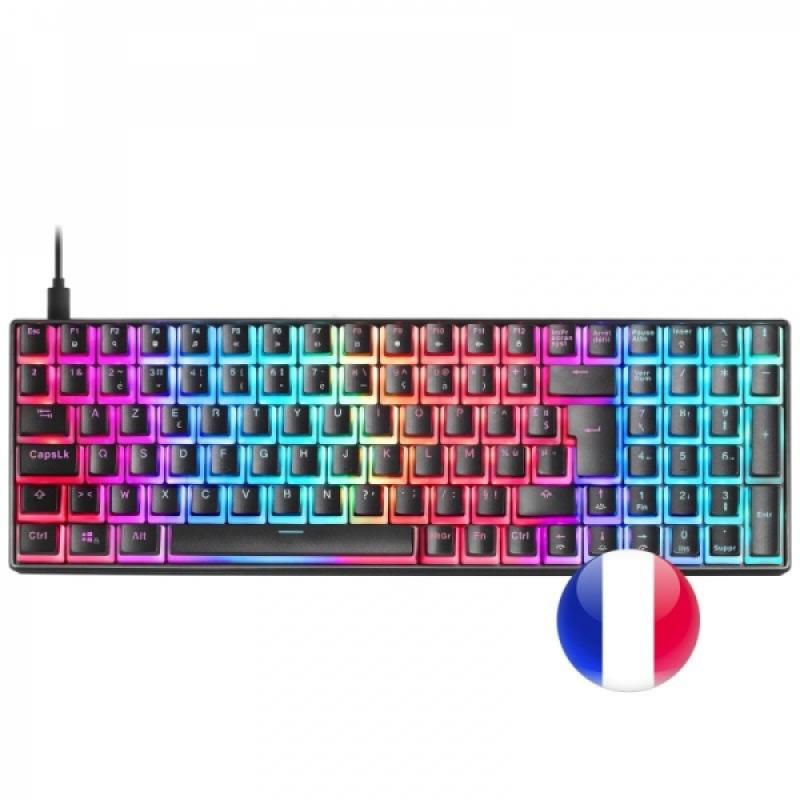 Mars Gaming MKULTRA Teclado Gaming Premium - Compacto 96% - Teclas PBT Pudding - Iluminacion FULL RGB CHROMA - Switches Mecanico