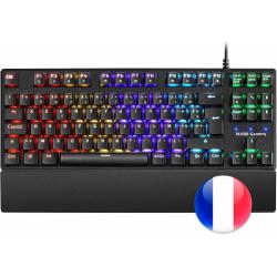 Mars Gaming MKXTKL Teclado Mecanico - Switches OUTEMU SQ - RGB 5 Colores - Diseño TKL Compacto - Reposamuñecas Ergonomico - Anti