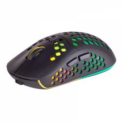 Mars Gaming MMW3 Raton Inalambrico Ultraligero - RGB Flow - Sensor Optico 3200 DPI - Switches HUANO - Conexion 2.4G - Bateria Re