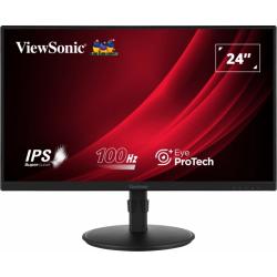 Viewsonic Monitor 23.8" VA2408-HDJ LED IPS FullHD - 100Hz - Respuesta 5ms -16:9 - VGA - HDMI - DisplayPort - Ajustable en Altura