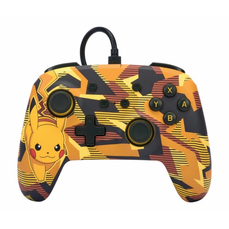 PowerA Mando con Cable Enhanced para Nintendo Switch - Camo Storm Pikachu