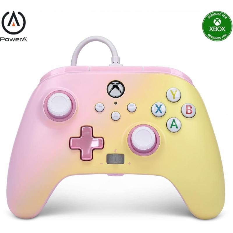 PowerA Mando con Cable Enhanced para Xbox Series X|S - Pink Lemonade