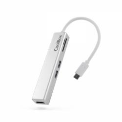 Coolbox MINIDOCK LITE USB-C Aluminio - HDMI - 3xUSB3.0 - SD - MicroSD - Color Blanco