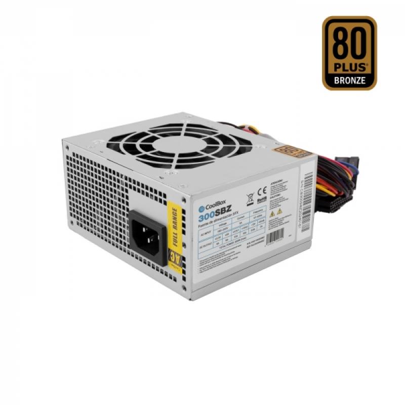 Coolbox SFX Fuente de Alimentacion 300W - Certificacion 80PLUS Bronze - Eficiencia Energetica - Diseño Compacto - Color Gris