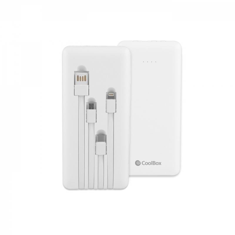 Coolbox Omnicharge Powerbank 10K - Carga Rapida - Alta Capacidad - Compacto - Versatil - Color Blanco