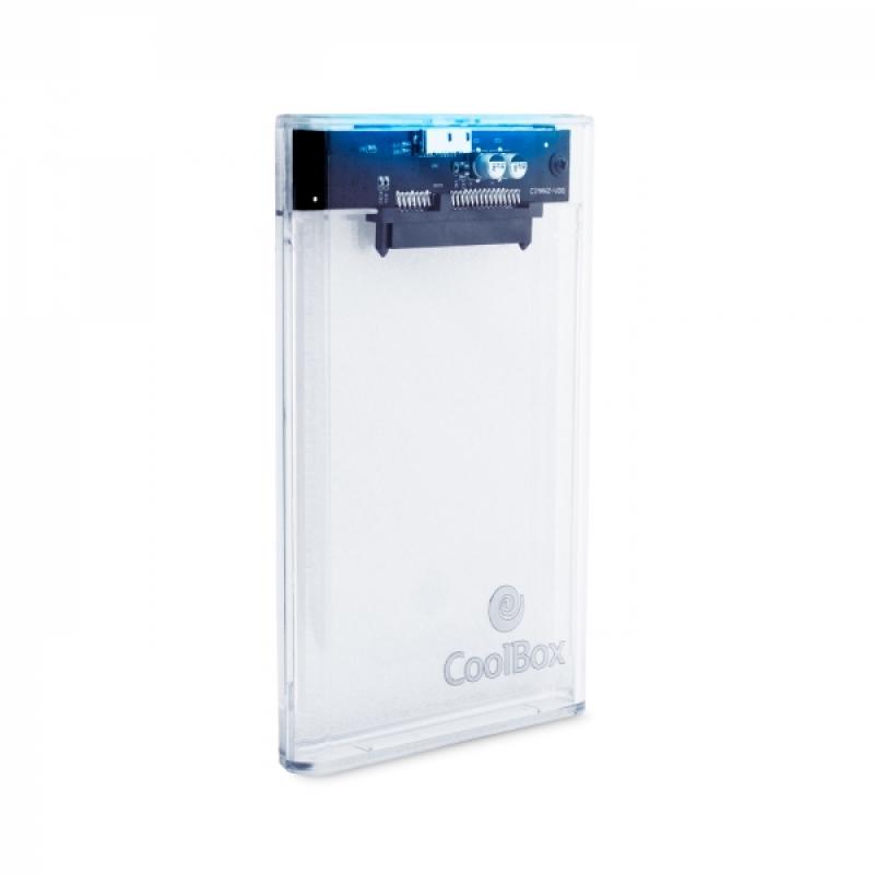 Coolbox SlimChase T-2533 Carcasa Externa Transparente - USB 3.0 - Diseño Slim - Alta Velocidad de Transferencia - Color Blanco