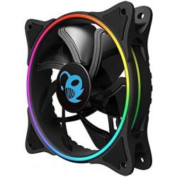 Coolbox AUX Deep Iris Ventilador 12CM A-RGB - Doble Aro - Iluminacion Personalizable - Diseño Moderno - Color Negro